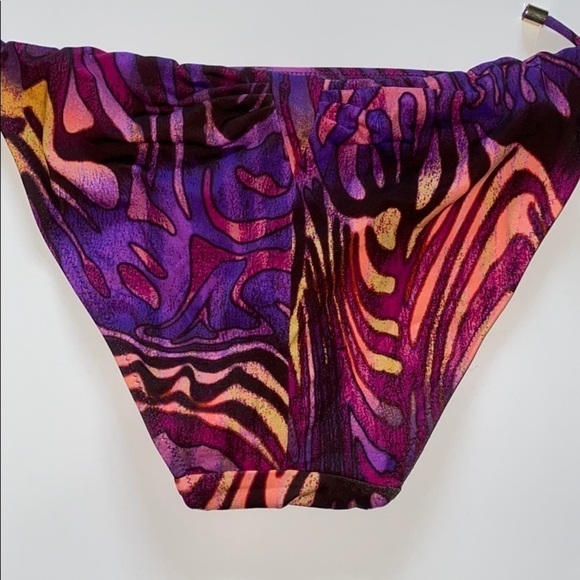 Fun Purple & Magenta Side Tie Swim Bottom Medium - Picture 4 of 7